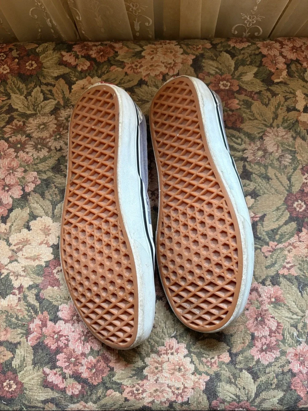 Vans Slip-On Checkerboard Sneakers in Navy and White - Picture 3 of 3